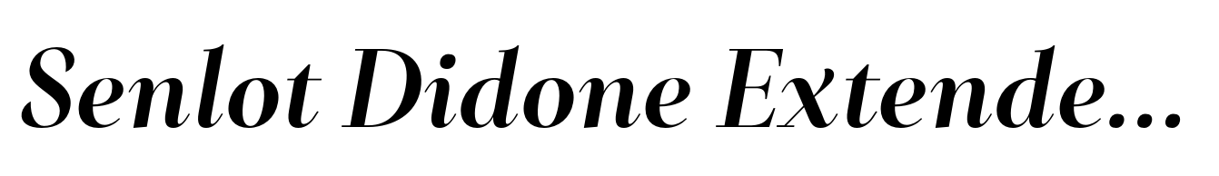 Senlot Didone Extended Ex Bold Italic